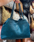 Sac en cuir tressé artisanal